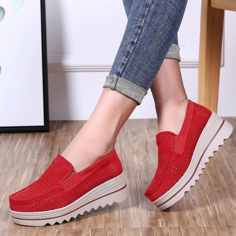 Women's Fashion Comfy Hollow-out Platform Loafers