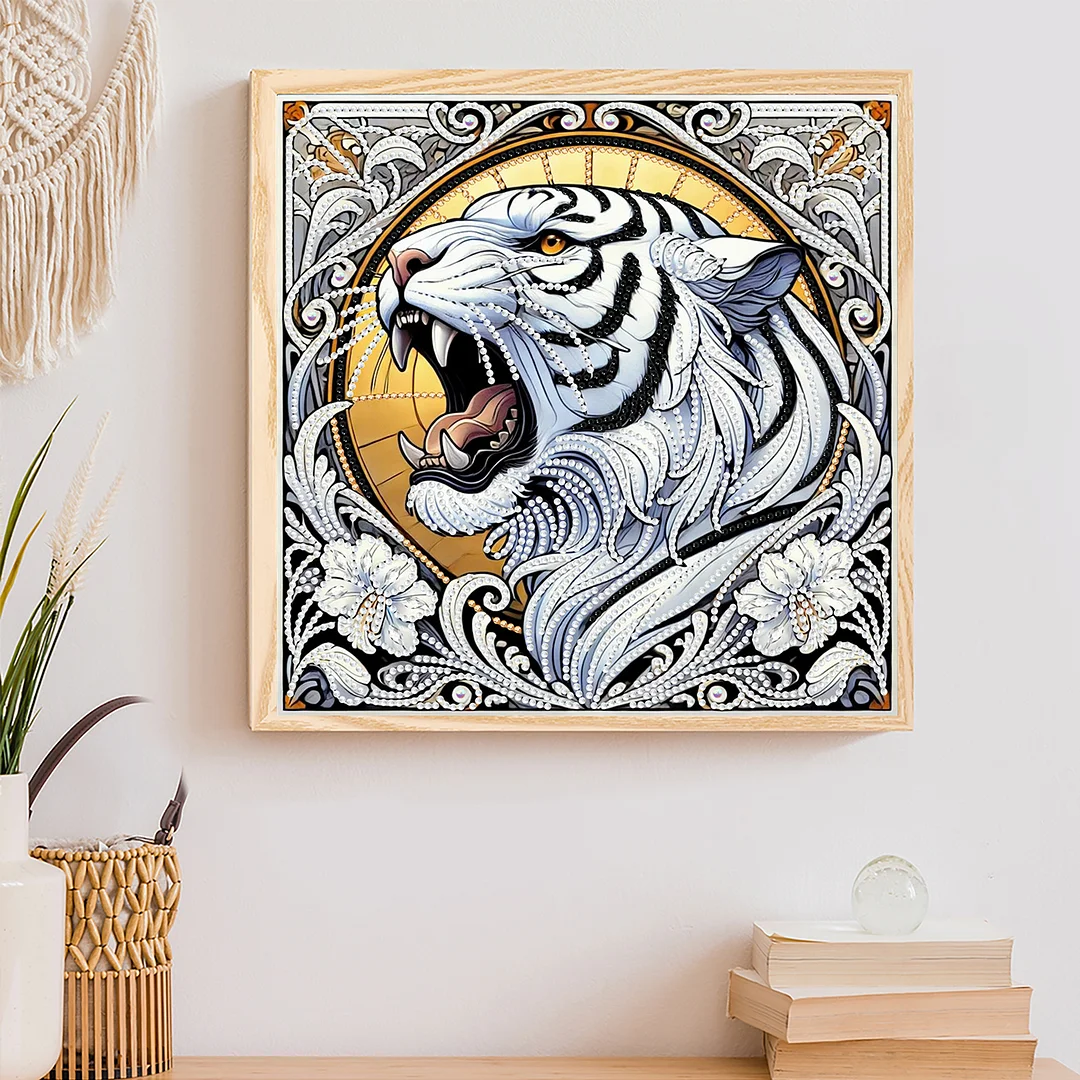 Tiger - Partial Special Shaped Drill Diamond Painting Kits (Canvas|30*30cm)