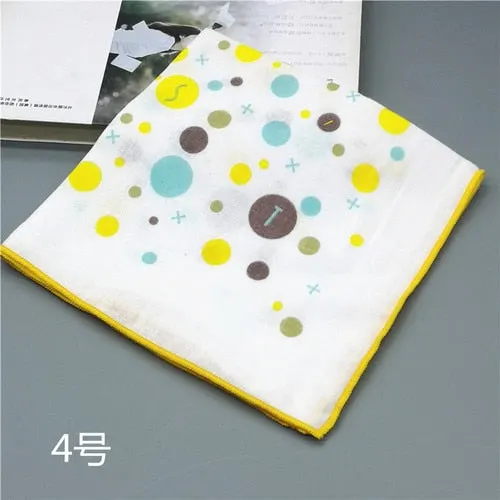 Handkerchiefs Women Kawaii Printing Simple Square Towel Pocket Elegant All-match Womens Leisure Female Cute Handkerchief Cotton