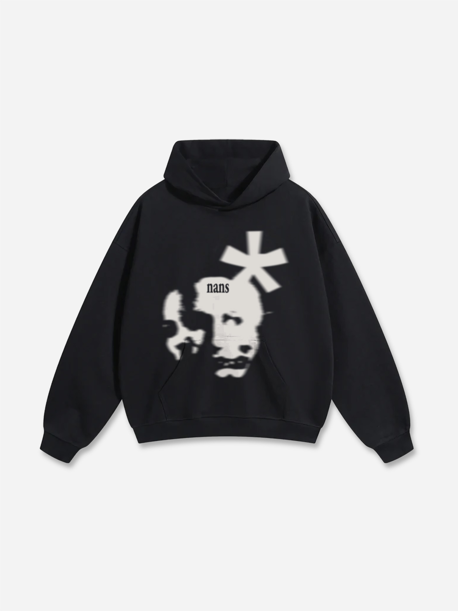 Sopula Relaxed Abstract Character Graphic Pullover Hoodies - SOPULA