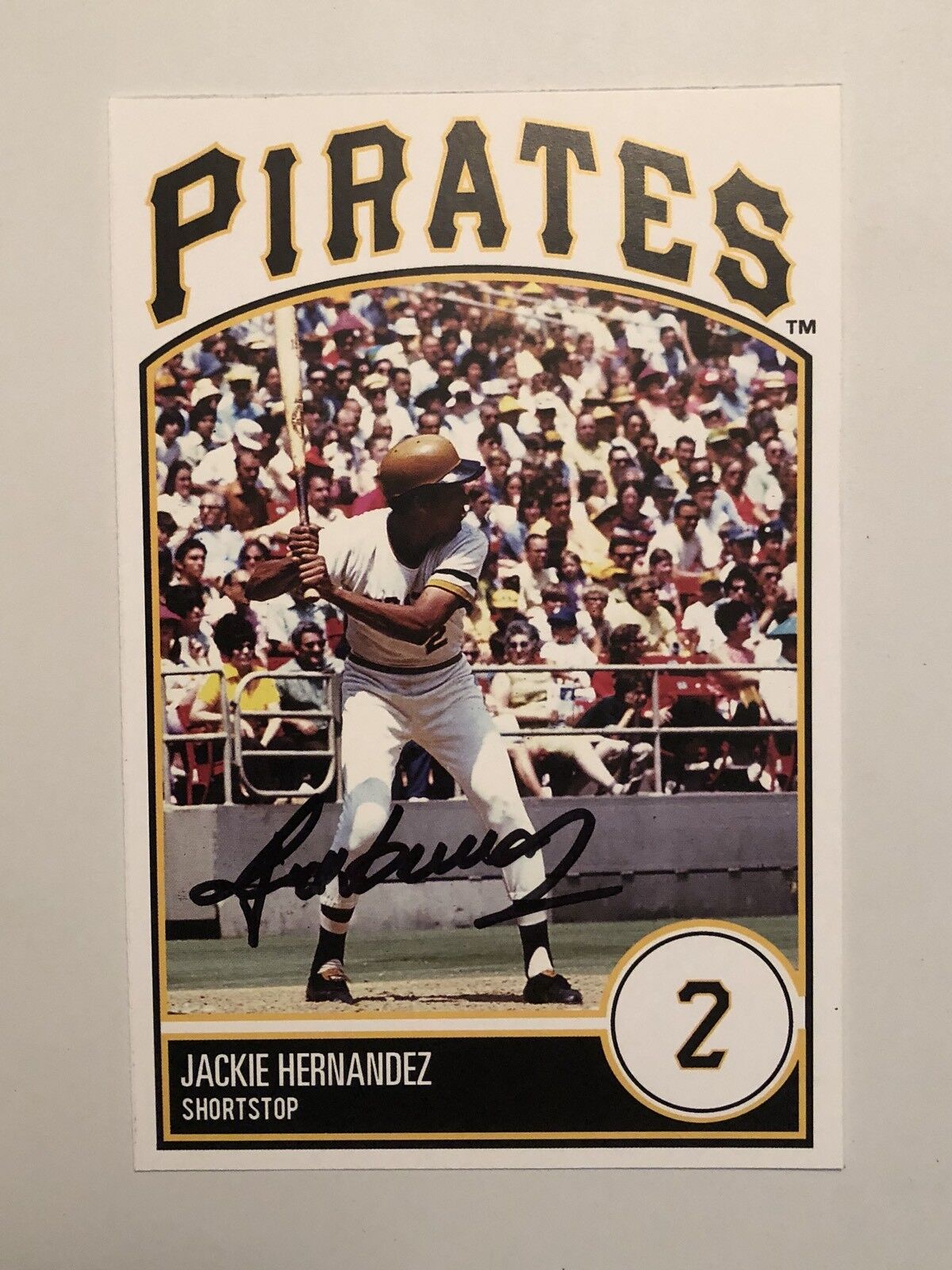 Jackie Hernandez SIGNED AUTOGRAPHED POSTCARD Pittsburgh PIRATES Photo Poster painting 4X6