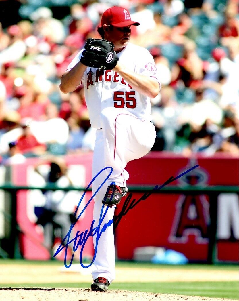 Signed 8x10 JASON ISRINGHAUSEN Los Angeles Angels Autographed Photo Poster painting- COA