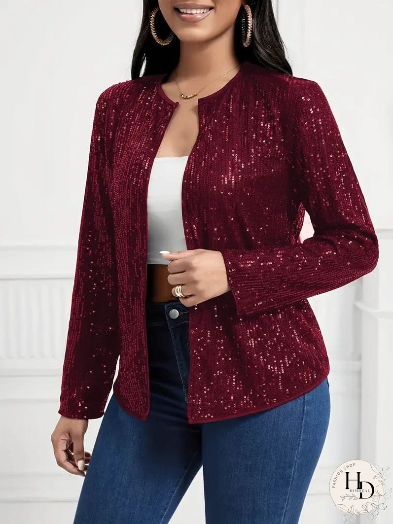 Solid Color Long Sleeve Jacket