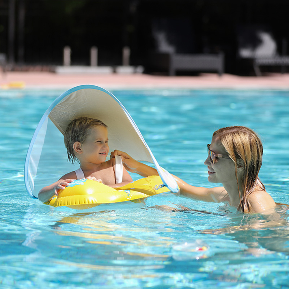 

Baby Swimming Rings with Canopy Inflatable Floating Pool Summer Toy, 501 Original