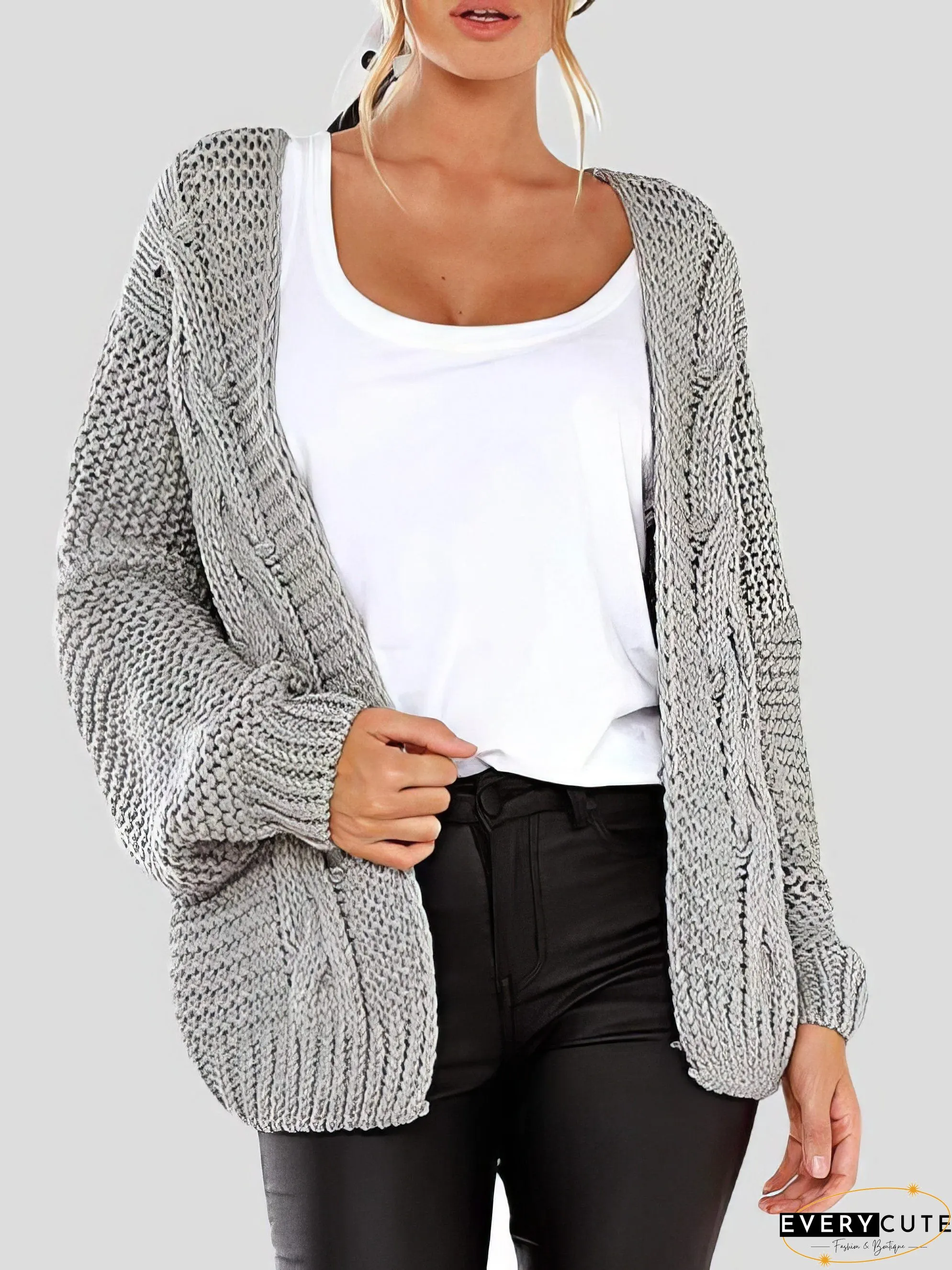 Hollow Out Knit Cardigan