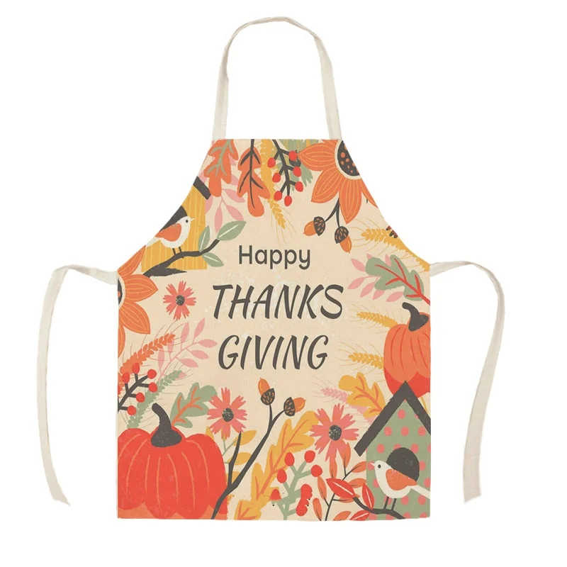 Linen Kitchen Apron - Butterfly Flower Girl letclo 