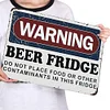 Warning Beer Fridge - Metal Tin Signs(8*12Inch/12*16Inch) - Bar
