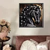 Wundersch&ouml;nes schwarzes Pferd - speziell geformtes Diamantgem&auml;lde - 30*30cm