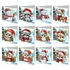 12Pcs Diamond Painting Christmas Greeting Card for Family Friends