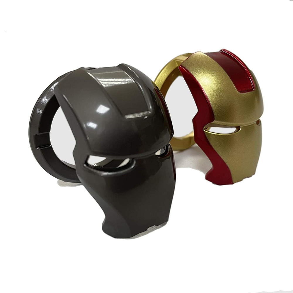 

Car one-click start button decoration Iron Man modified protective cover, Gold, 501 Original