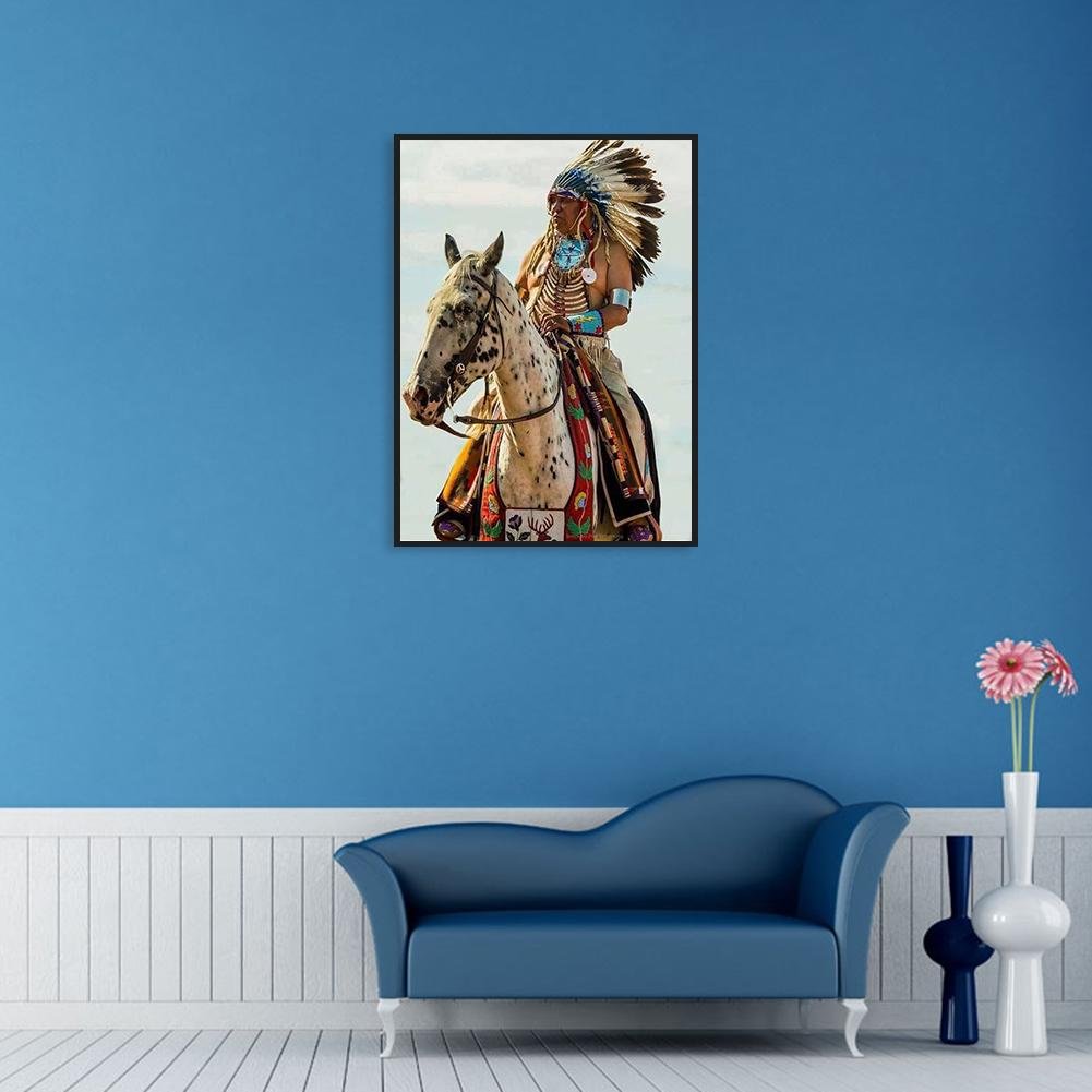 Diamond Painting - Full Round - Indians on Horseback