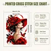 Stamped Cross Cross cross stitch kit for Adults Red Hat Lady 11CT 24x16in tapestrymarket