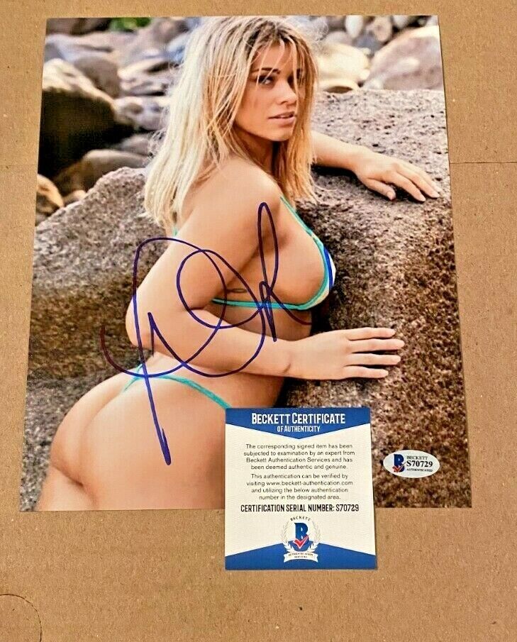 PAIGE VANZANDT SIGNED SEXY 8X10 Photo Poster painting BECKETT CERTIFIED UFC