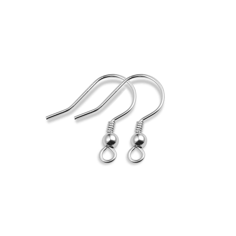 1 Piece 925 Sterling Silver Solid Color Hook Earring Findings Ear Hook