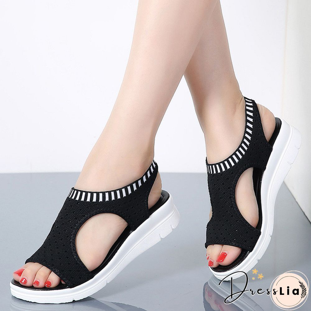 Women Sandals New Female Shoes Woman Summer Wedge Comfortable Sandals Ladies Slip-on Flat Sandals Women Sandalias