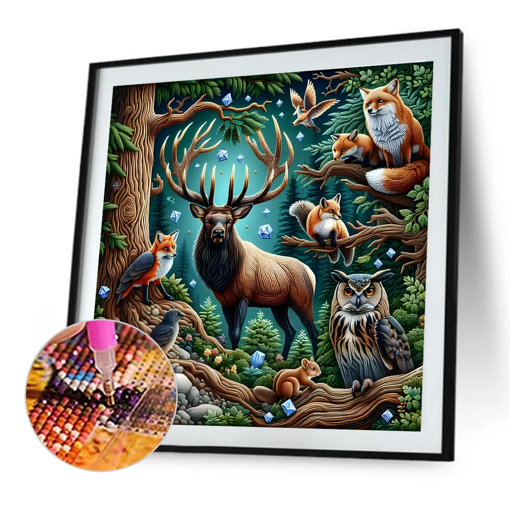 Diamond Painting - Full Round Drill - Reindeer(Canvas|40*40cm)