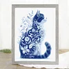 (Multi-Style) Blue And White Porcelain Cat-11CT Stamped Cross Stitch 40*53cm/15.75*20.87in