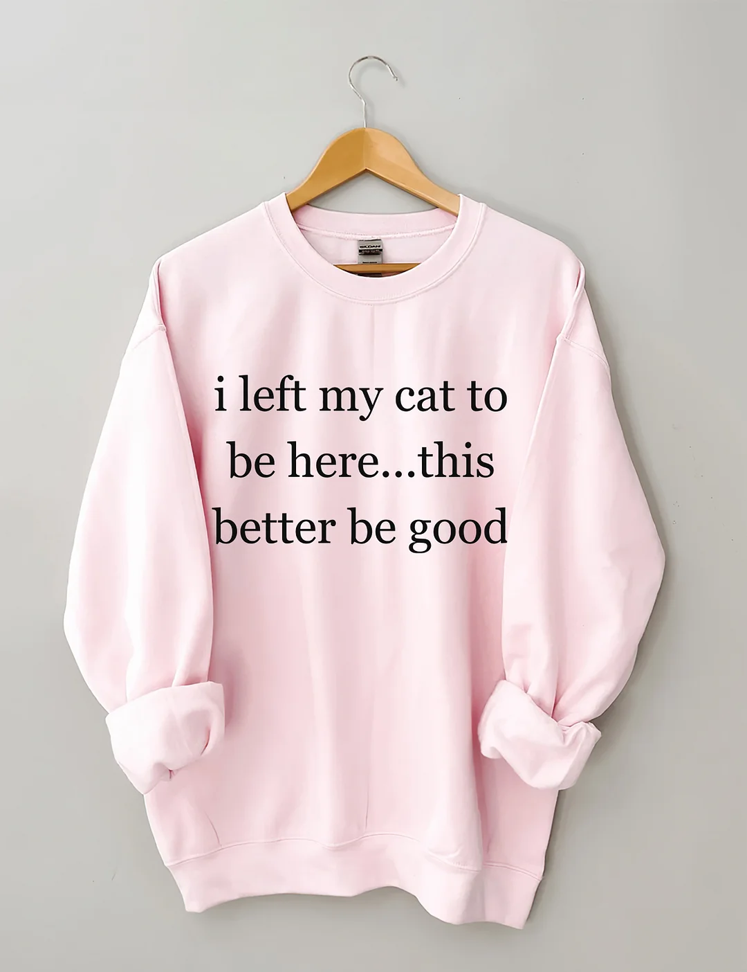 I Left My Cat To Be Here This Better Be Good Sweatshirt