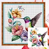 Flowers And Birds-18CT Counted Cross Stitch 20*20cm/7.87*7.87in