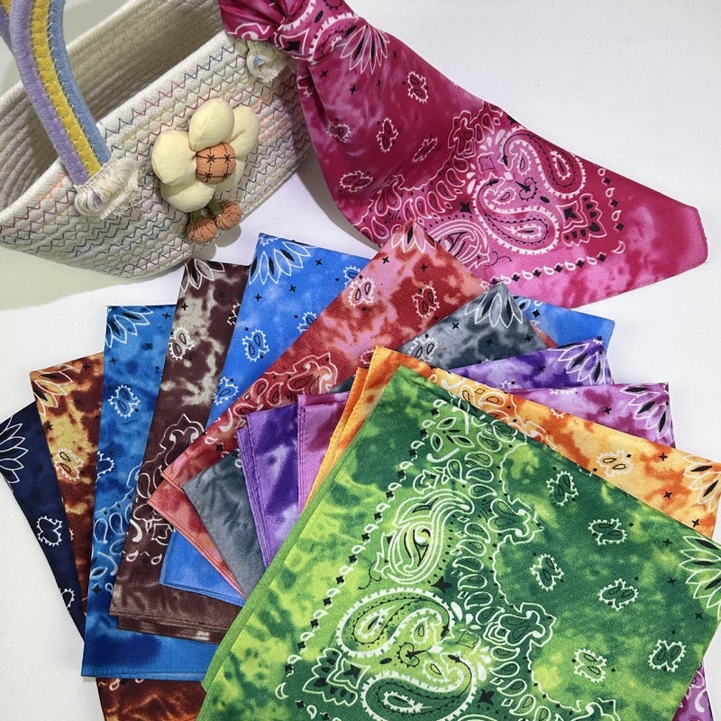 Unisex Hip-Hop Tie Dye Polyester Kerchief