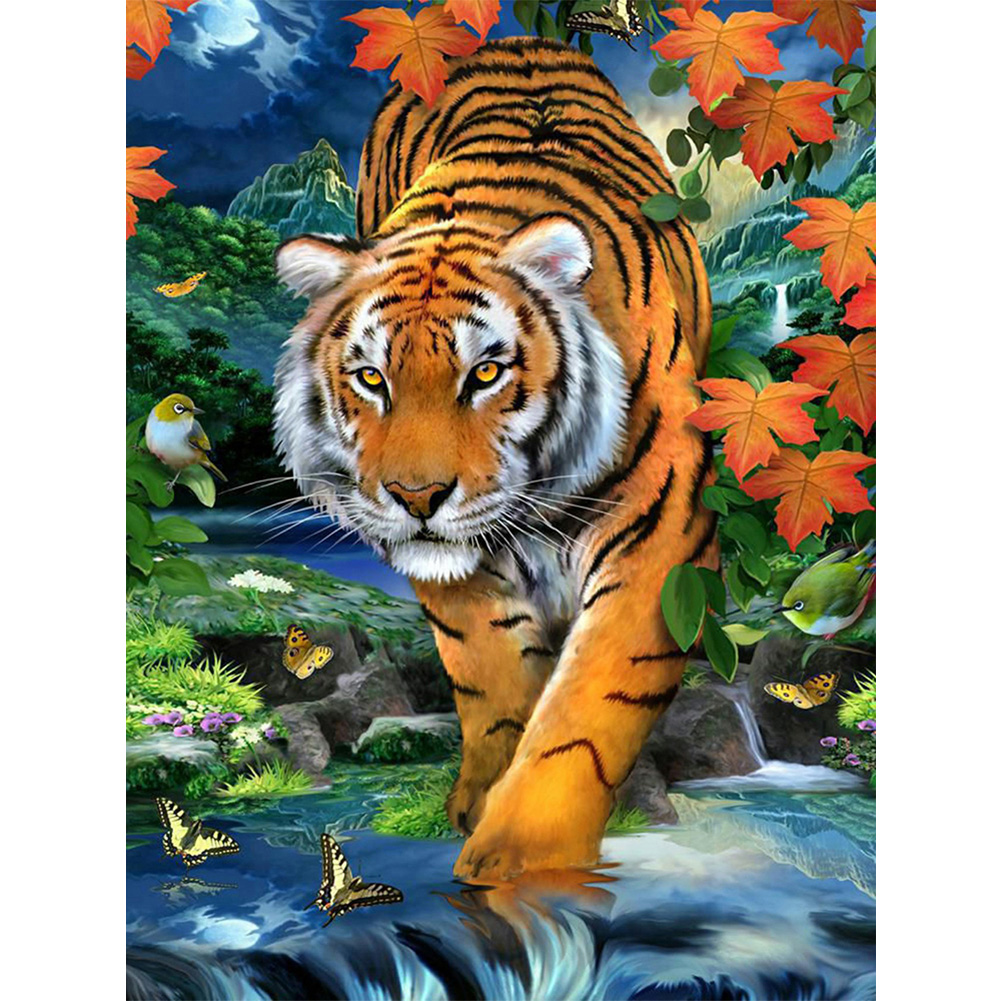 

Forest Tiger - Round Drill Diamond Painting - 45*60CM (Big Size), 501 Original