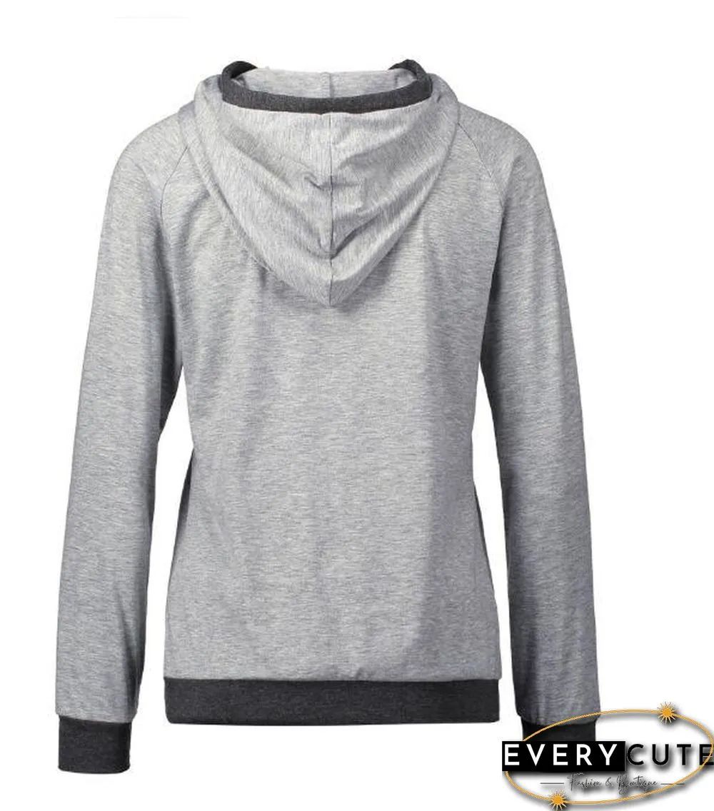 Hooded Stitching Sweatshirt