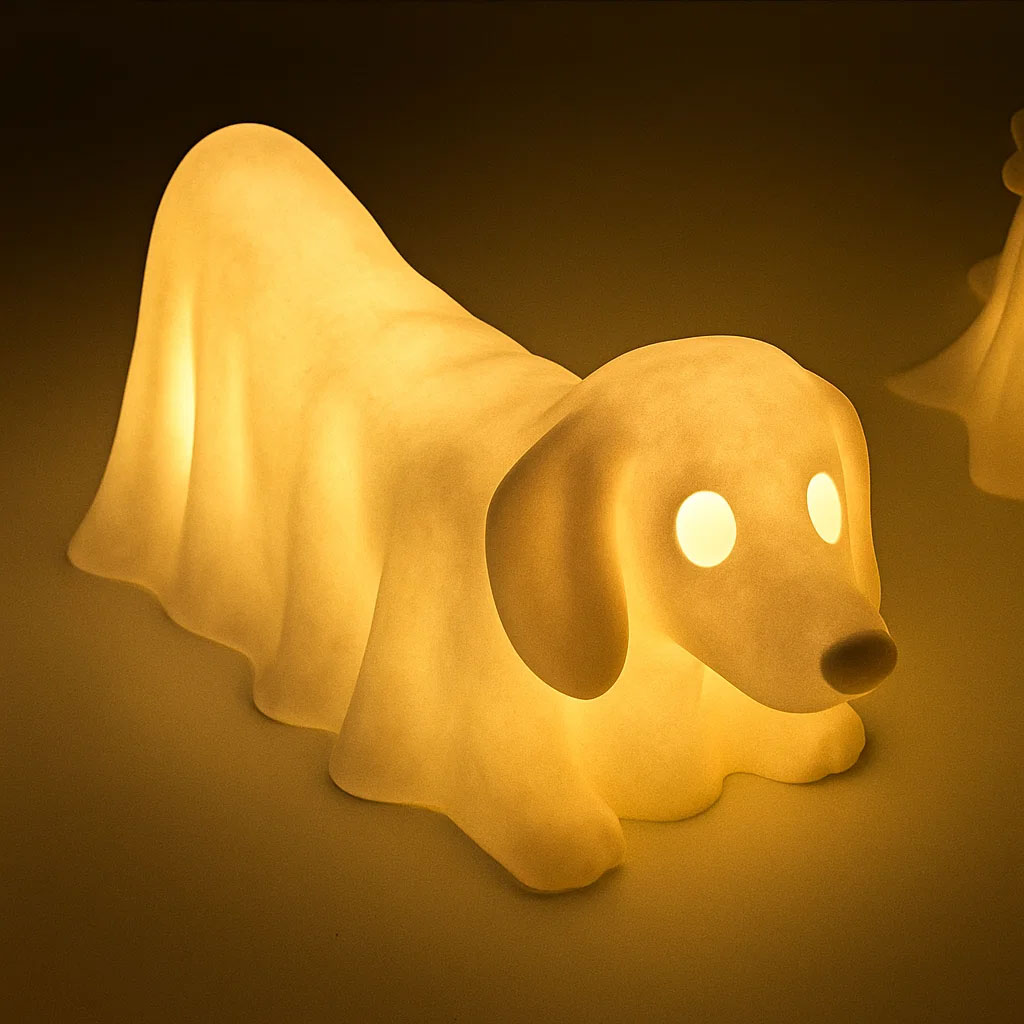 Dachshund Ghost Lamp - tree - Codlins