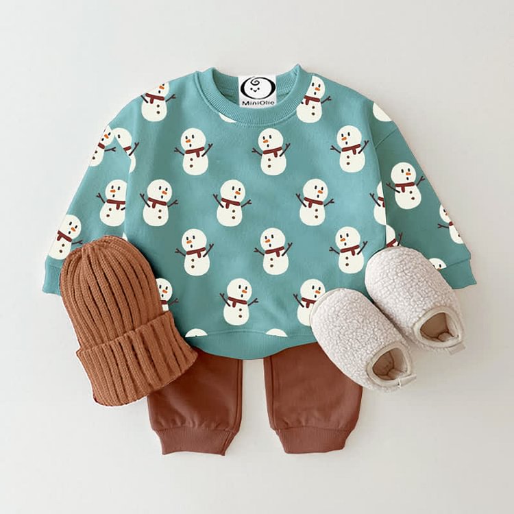 Baby Snowman Sweatshirt and Pants Set