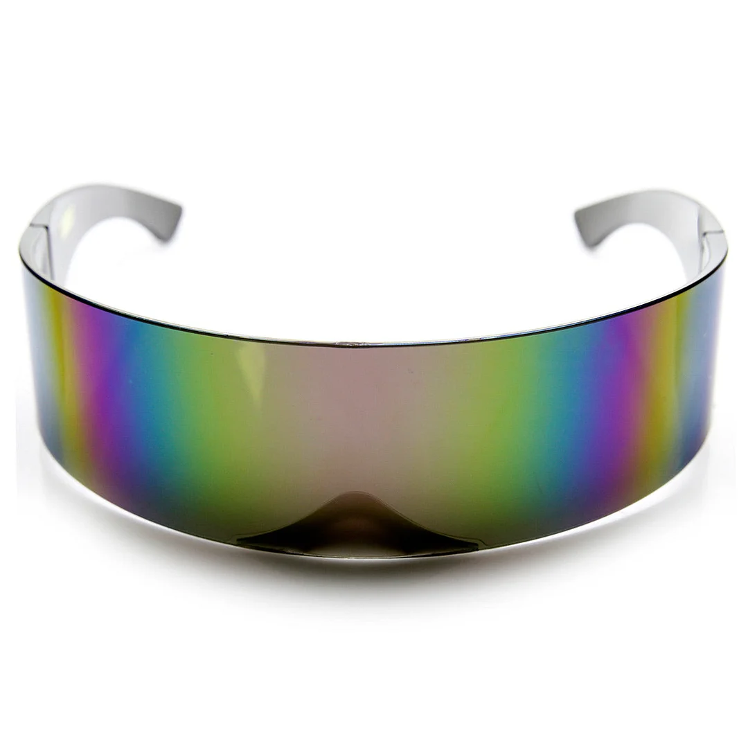 Futuristic Wrap Around Monoblock Shield glasses