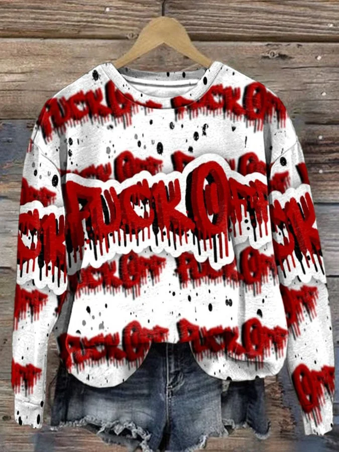 Women'S Halloween Bloody Print Sweatshirt