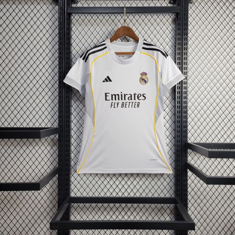 2025-2026 Women Real Madrid Home Football Shirt 1:1 Thai Quality- Maxi Kit