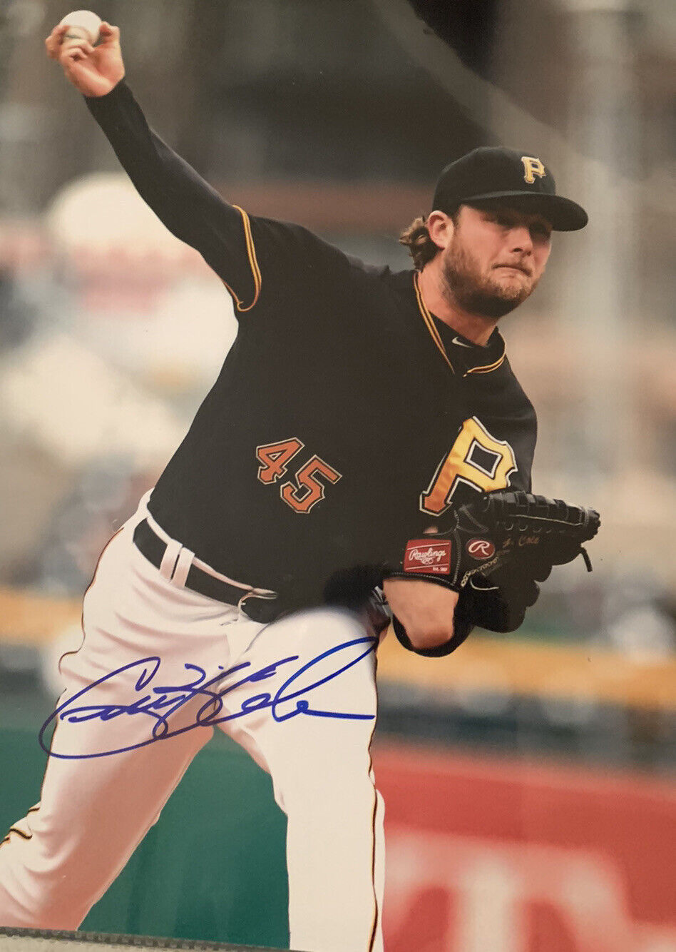 gerrit cole Signed Auto 8x10 Photo Poster painting Pic Pirates