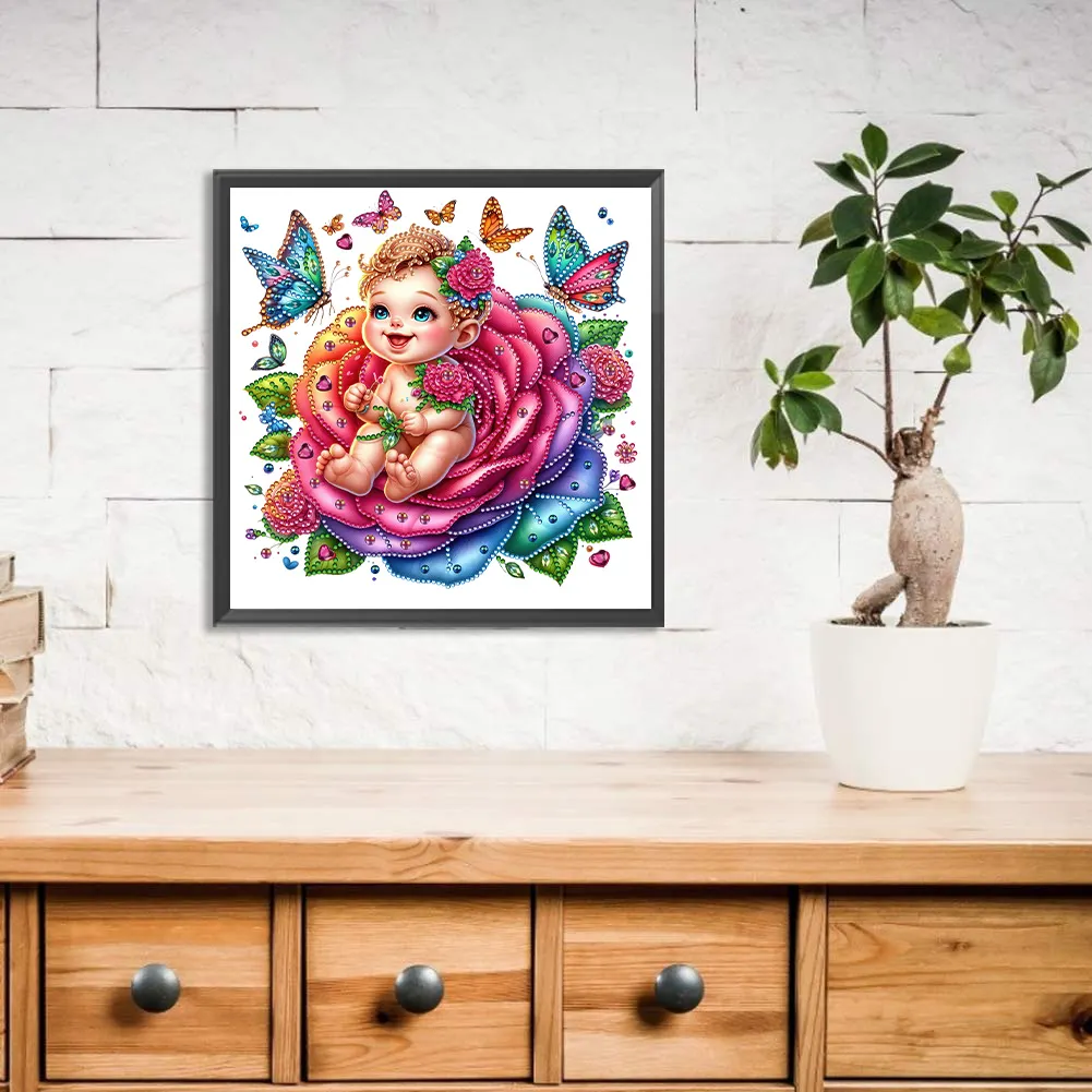 Diamond Painting - Partial Special Shaped Drill - Rose Child(Canvas|30*30cm)