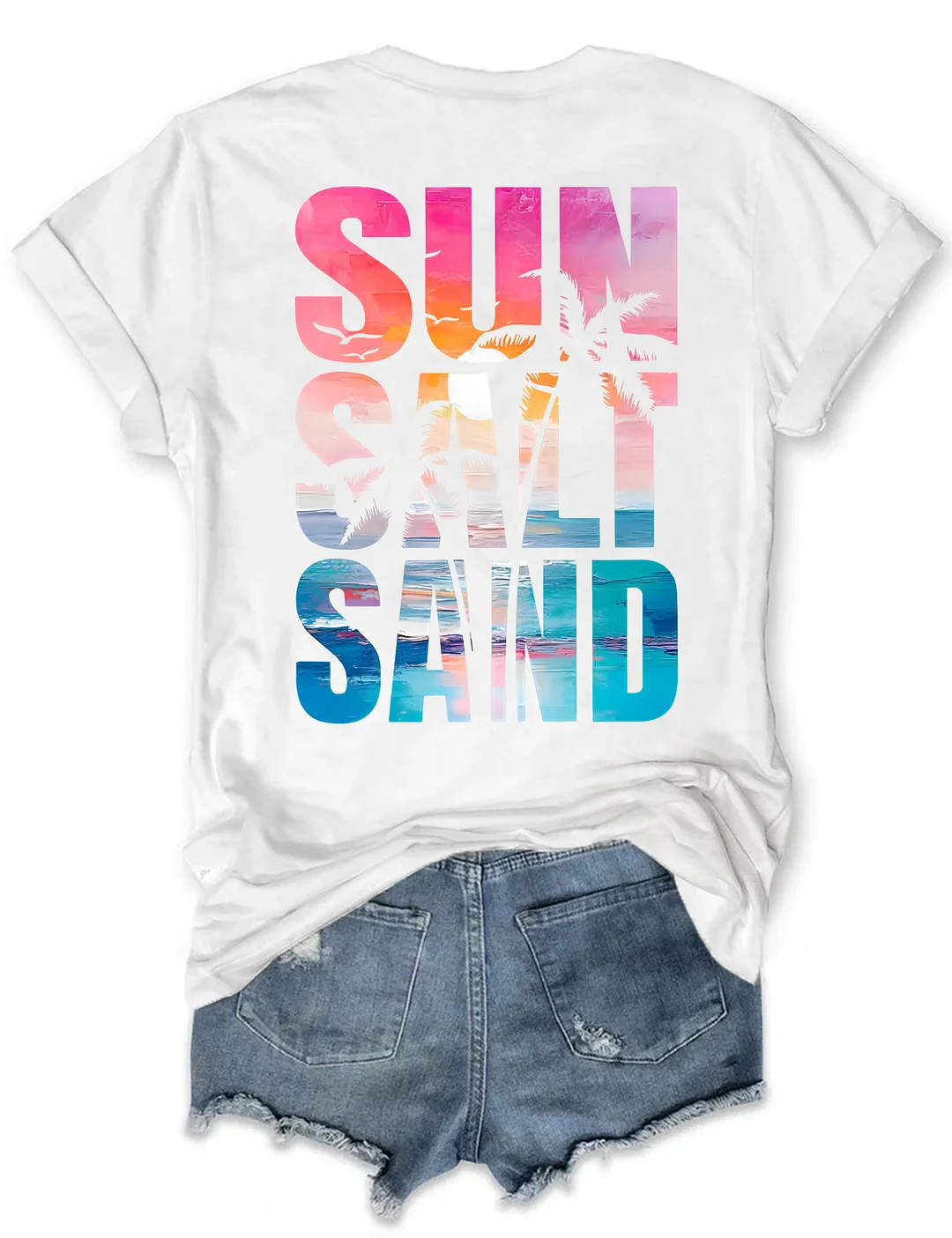 Retro Summer Sun Salt Sand T-shirt
