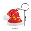 Santa Hat Beaded Counted Cross Stitch Ornament Kit DIY Cross Stitch Keyring