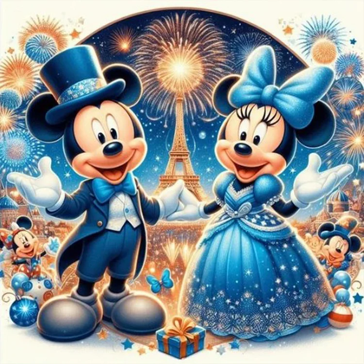 Disney Mickey Minnie 30*30CM (Canvas) Full Round Drill Diamond Painting gbfke