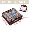 Rainbow Butterfly Wooden DIY Crystal Art Sticky Notes Holder (160 Blank Notepads) Diamond Painting Sticky Notes Dispenser Ideal for Home Office Supplies Handicrafts Gifts