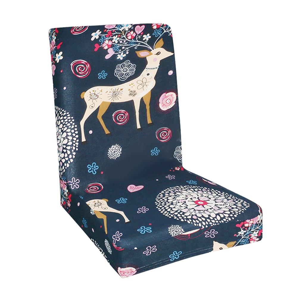 

1pc Christmas Elk Printed Stretch Seat Chair Cover Elastic Slipcovers Decor, 501 Original
