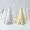 5 BAGS Golden Silver Polka Dots Kids Birthday Party Cone Hats