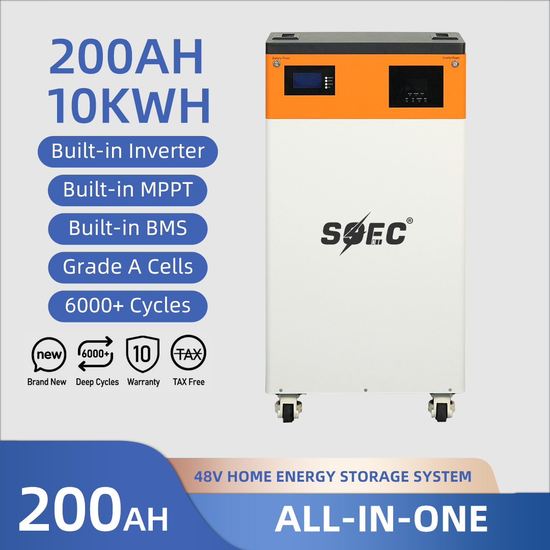 SOEC 51.2V 200Ah LiFePO4 Battery 10kWh All in One Mobile ESS Built-in ...