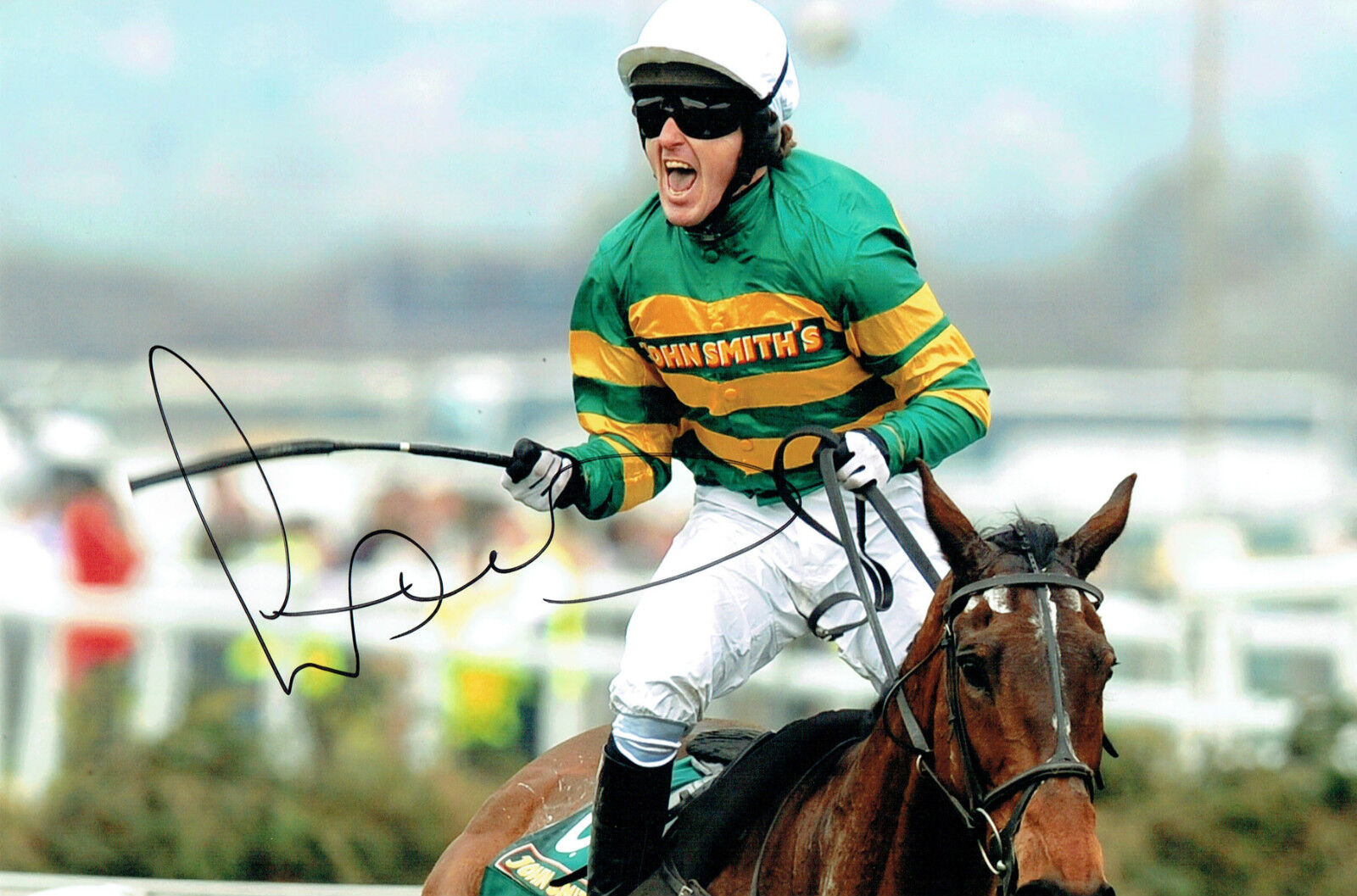 Tony McCoy SIGNED Autograph Photo Poster painting Jockey AFTAL COA Grand National Don't Push It