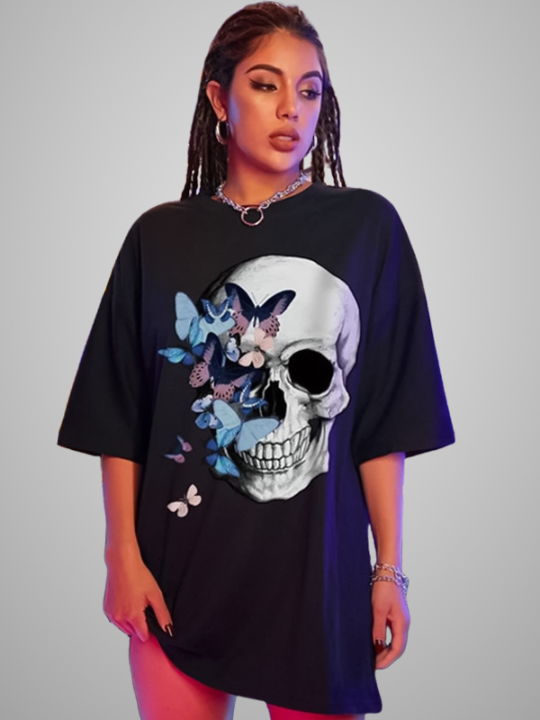 Women's Gothic Printed Crew Collar T-shirt