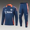 Joyfball 2024/2025 Manchester United Half-Pull Training Suit Royal Blue Football Shirt 1:1 Thai Quality