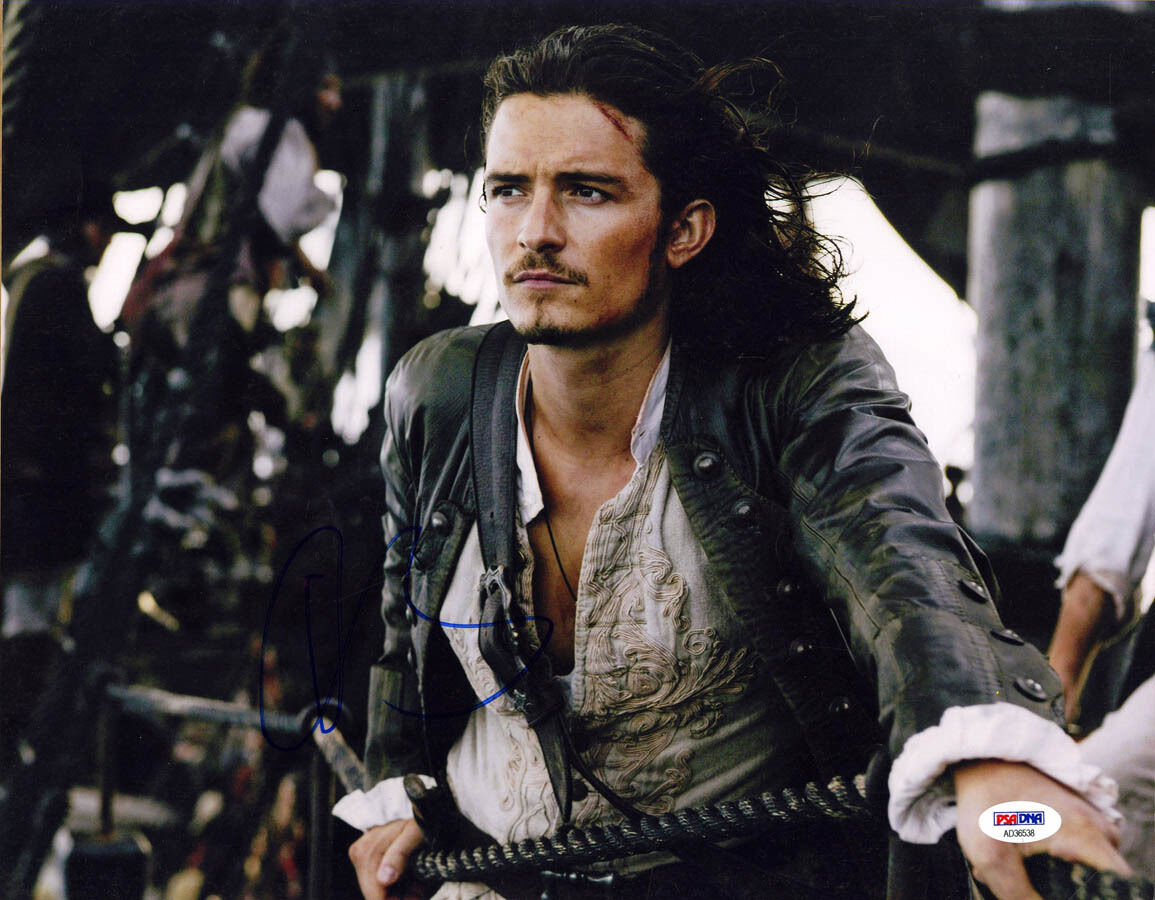 Orlando Bloom SIGNED 11x14 Photo Poster painting Hobbit Pirates of Caribbean PSA/DNA AUTOGRAPHED