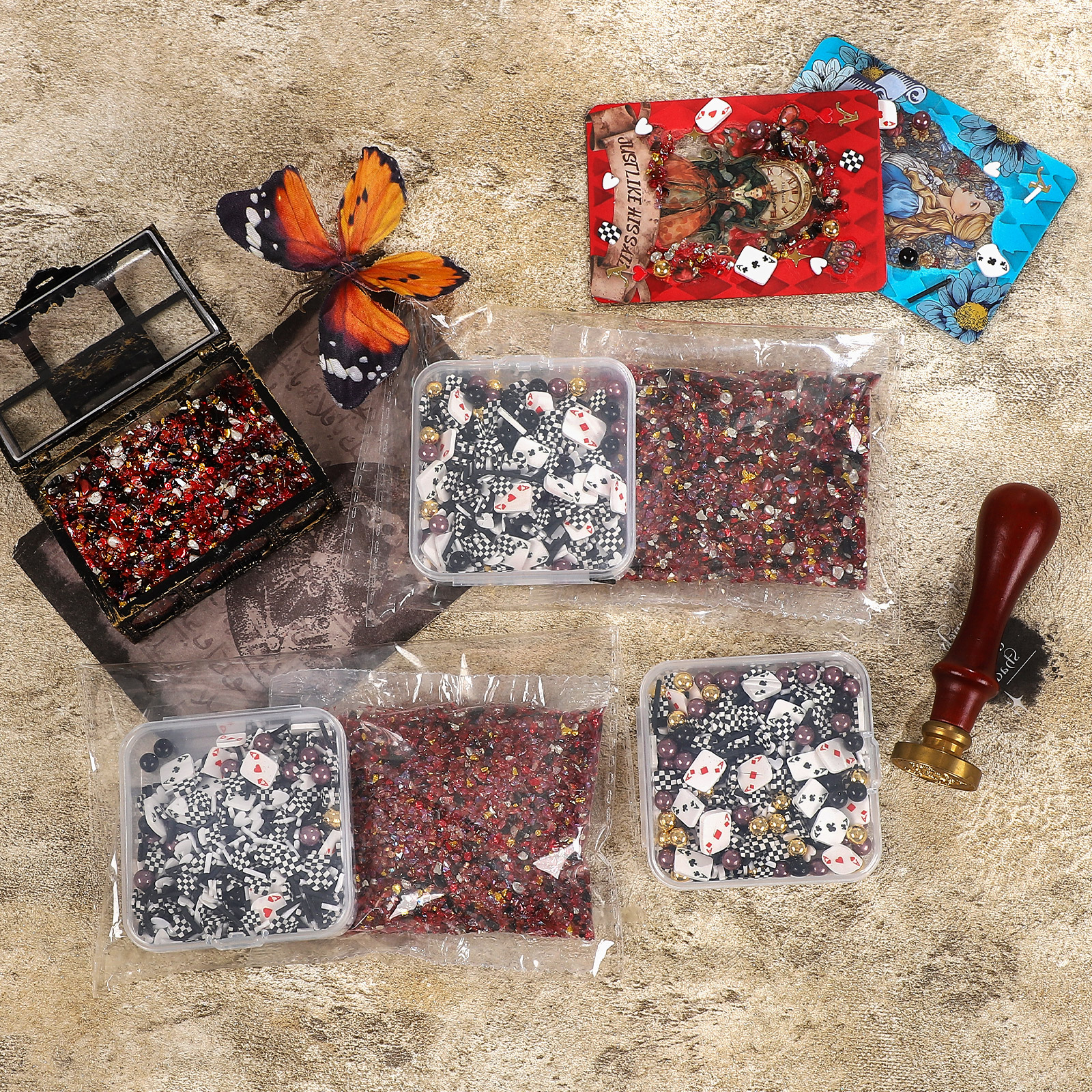 장식 재료 - 빈티지 다크 앨리스 그래블 스톰 펄 소프트 클레이