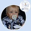 [This Is Lovely Baby] 20" Blond Hair Cloth Reborn Toddler Doll Boy With Two Teeth - RBBI-Myrebornbabydoll&reg; Myrebornbabydoll&reg;