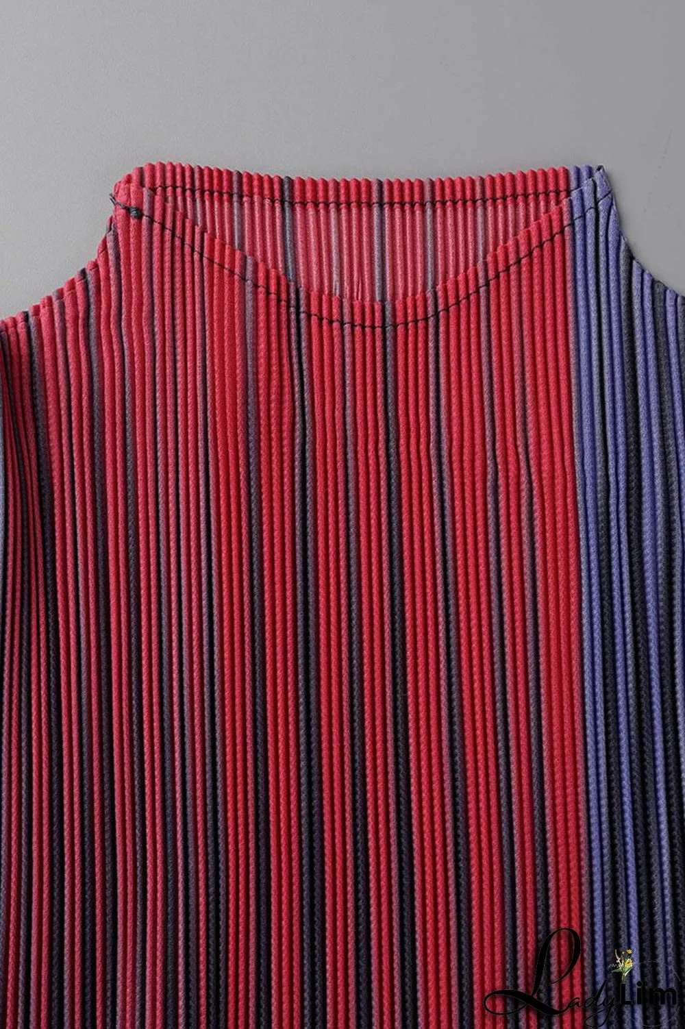 Apricot Casual Elegant Gradual Change Print Patchwork Fold O Neck Short Sleeve Two Pieces