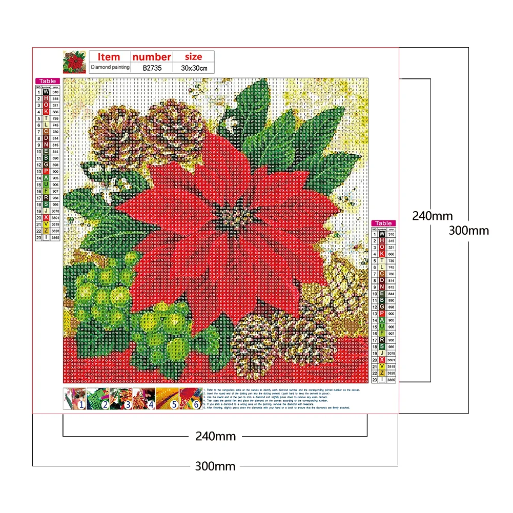 Diamond Painting - Full Round Drill - Flower(30*30cm)