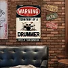 Drummer Area Warning - Vintage Metal Signs(8*12Inch)  - Warning
