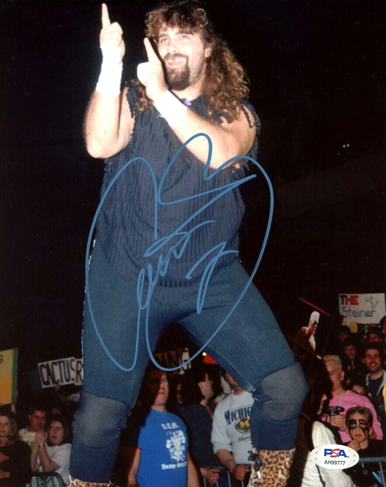 WWE CACTUS JACK HAND SIGNED AUTOGRAPHED 8X10 WRESTLING Photo Poster painting WITH PSA DNA COA 1